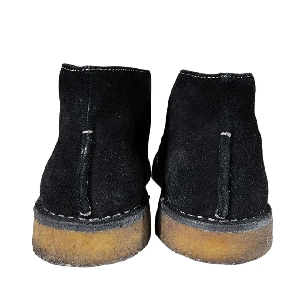 Johnston Murphy Chukka Boot 10.5 Men Runnell Black Sheep Skin Suede Leather Lace